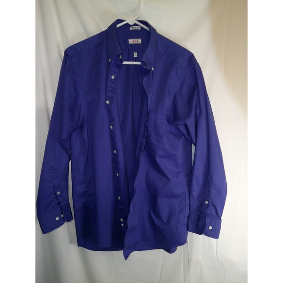 IZOD Mens Purple Long Sleeve Button Down Shirt Regular Fit 15 1/2‎ 32/33 - Picture 1 of 3
